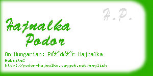 hajnalka podor business card